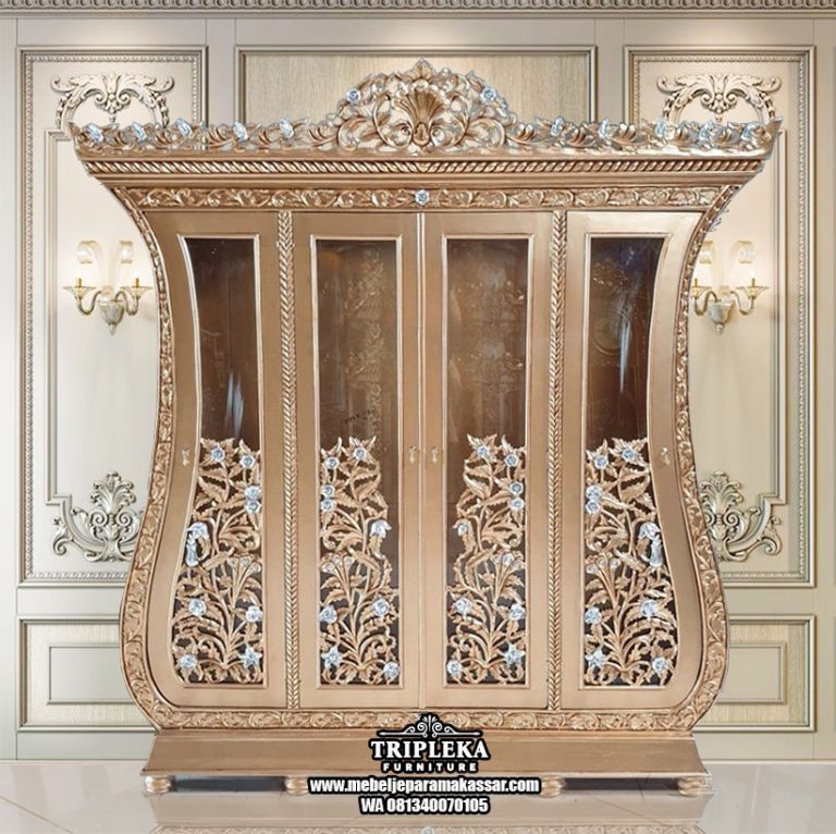 Lemari hias Biola Jepara Sultan Makassar